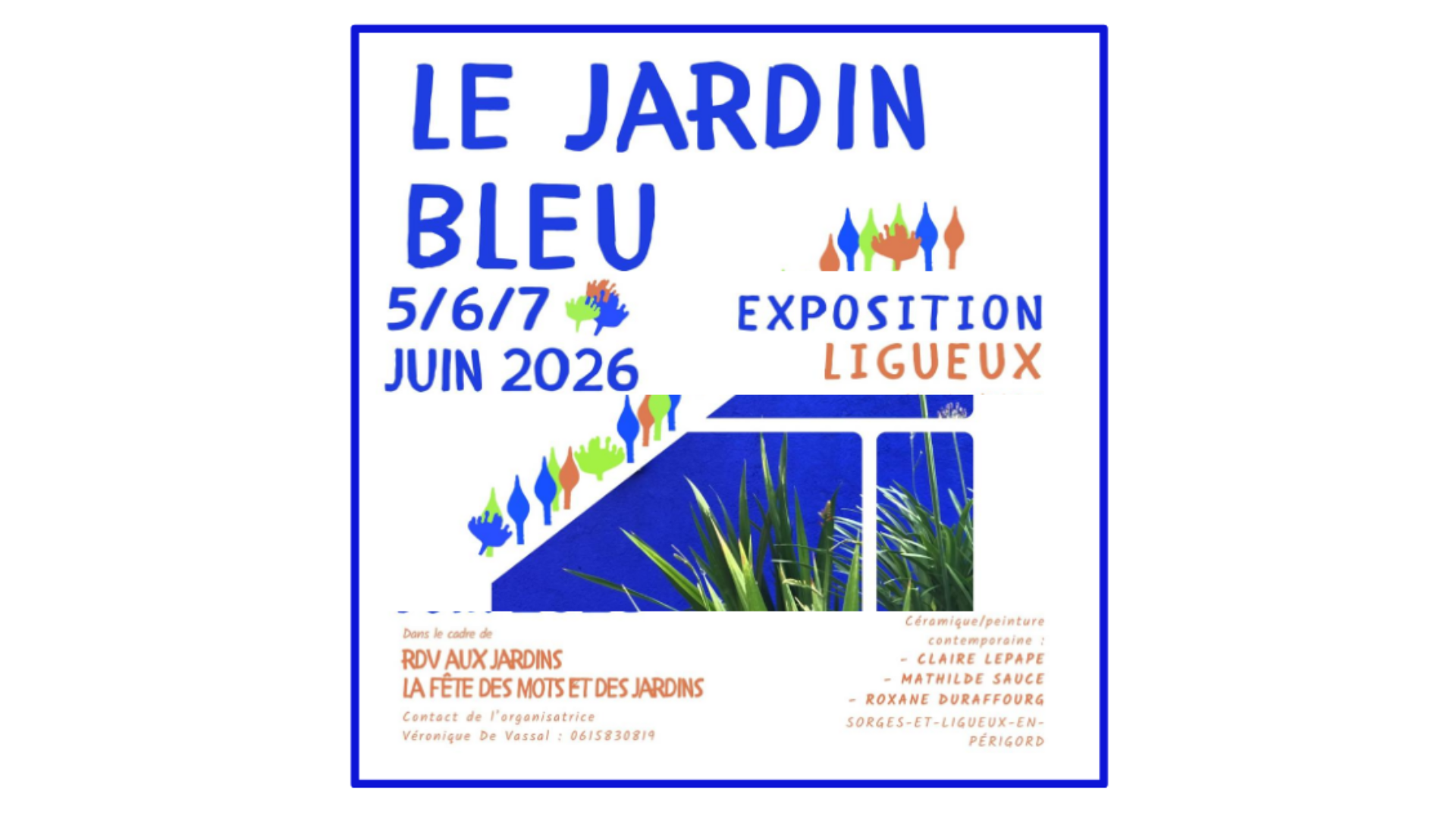Exposition Le jardin bleu — visuel événement