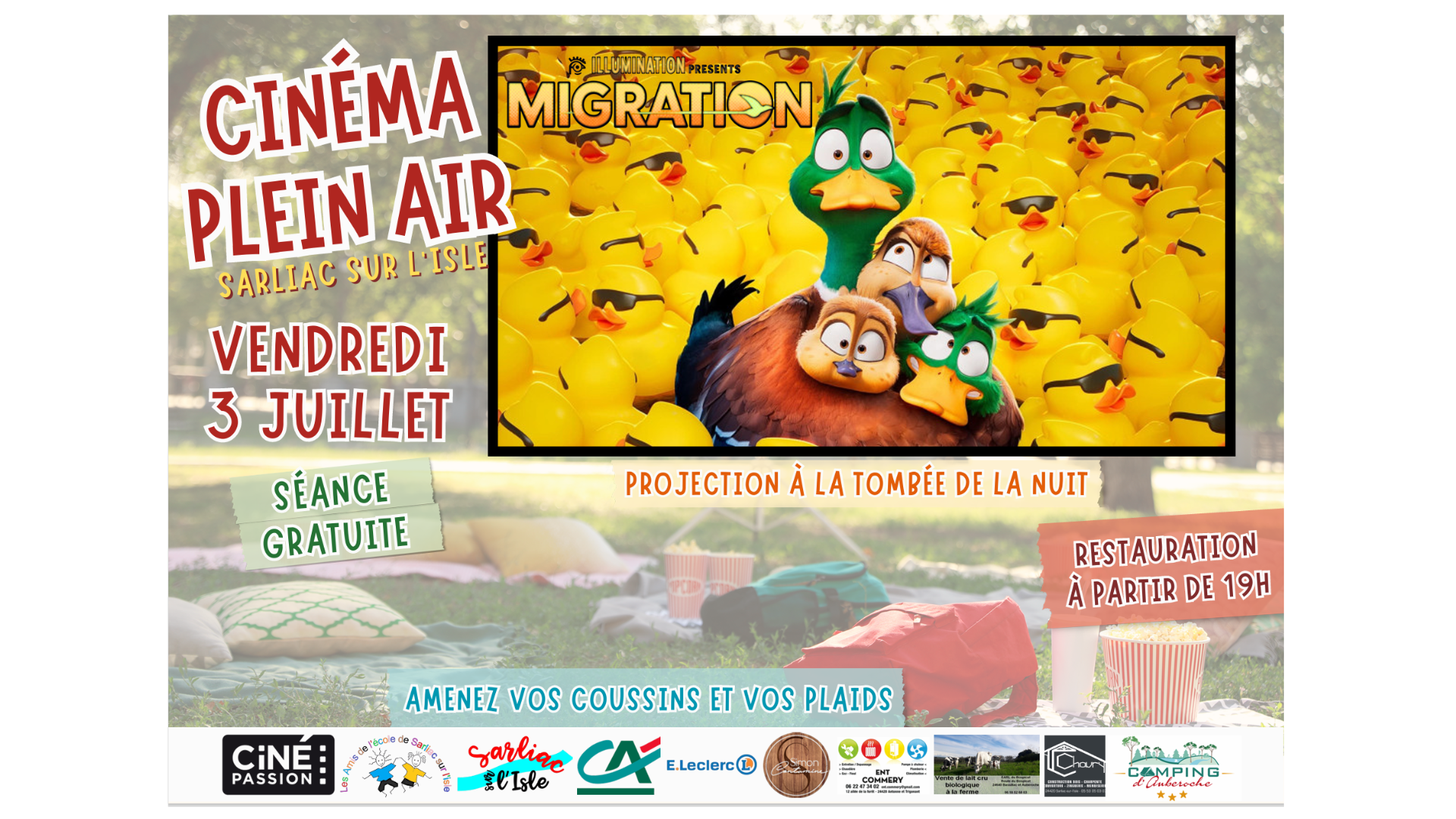 Cinéma en plein air : Migration