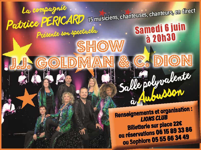 SHOW JJ. Goldman et C. Dion — visuel événement