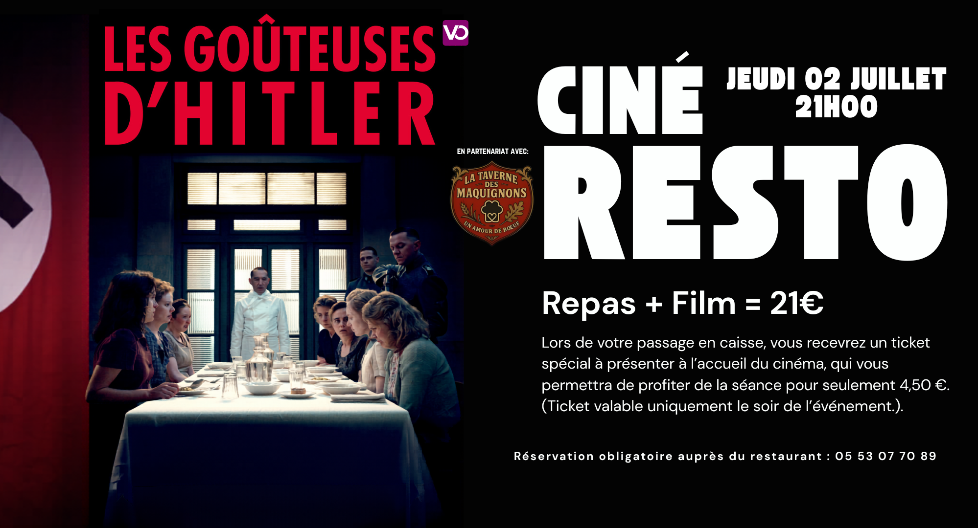 Ciné-resto : Les Goûteuses d'Hitler