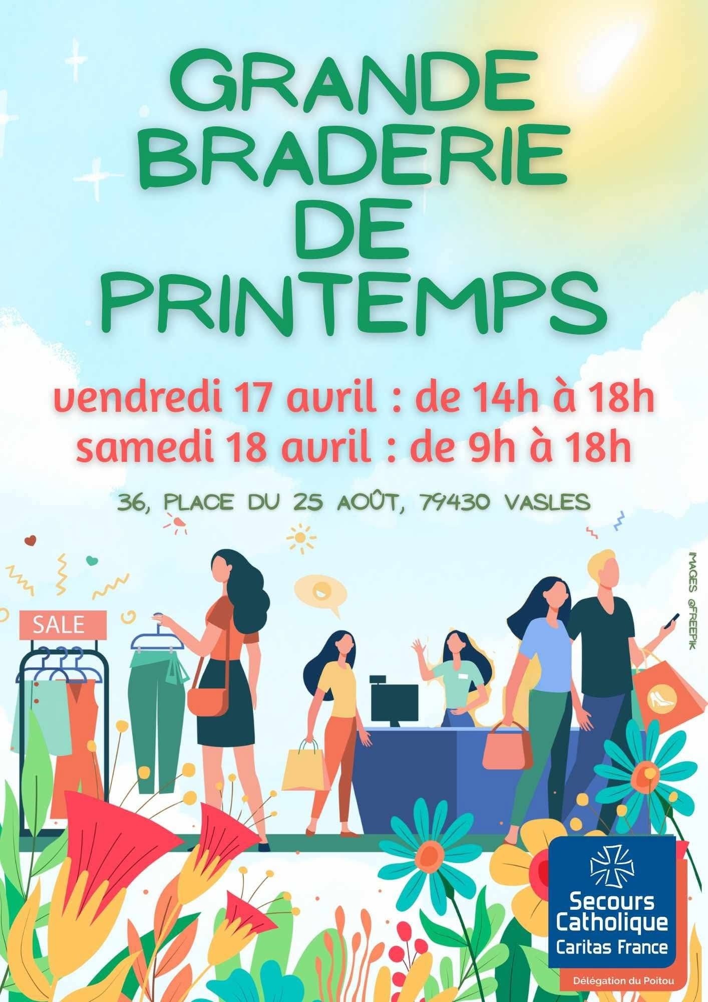 Grande braderie de Printemps Vasles — visuel événement