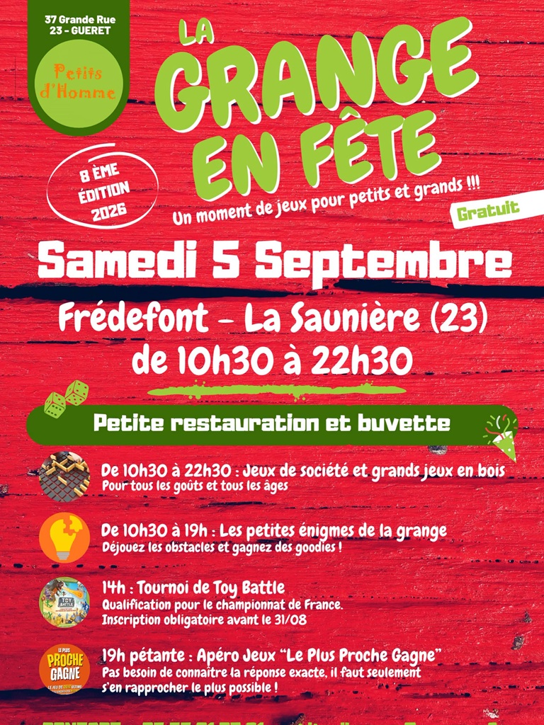 La Grange en Fête : un moement de jeux pour petits et grands !