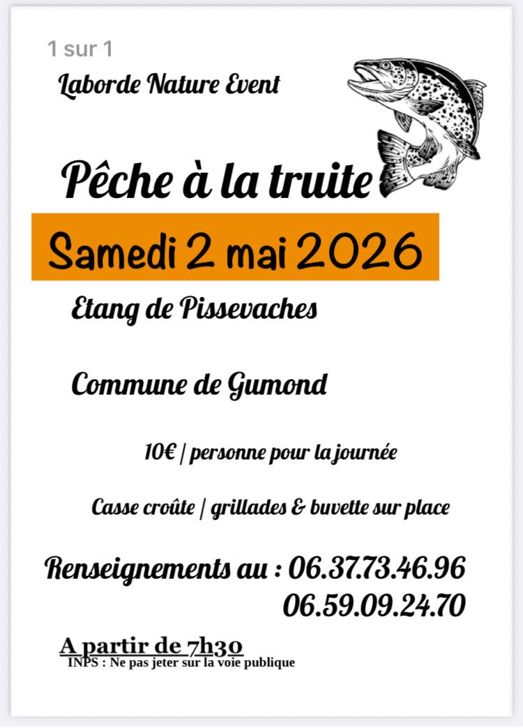 Pêche à la truite — visuel événement