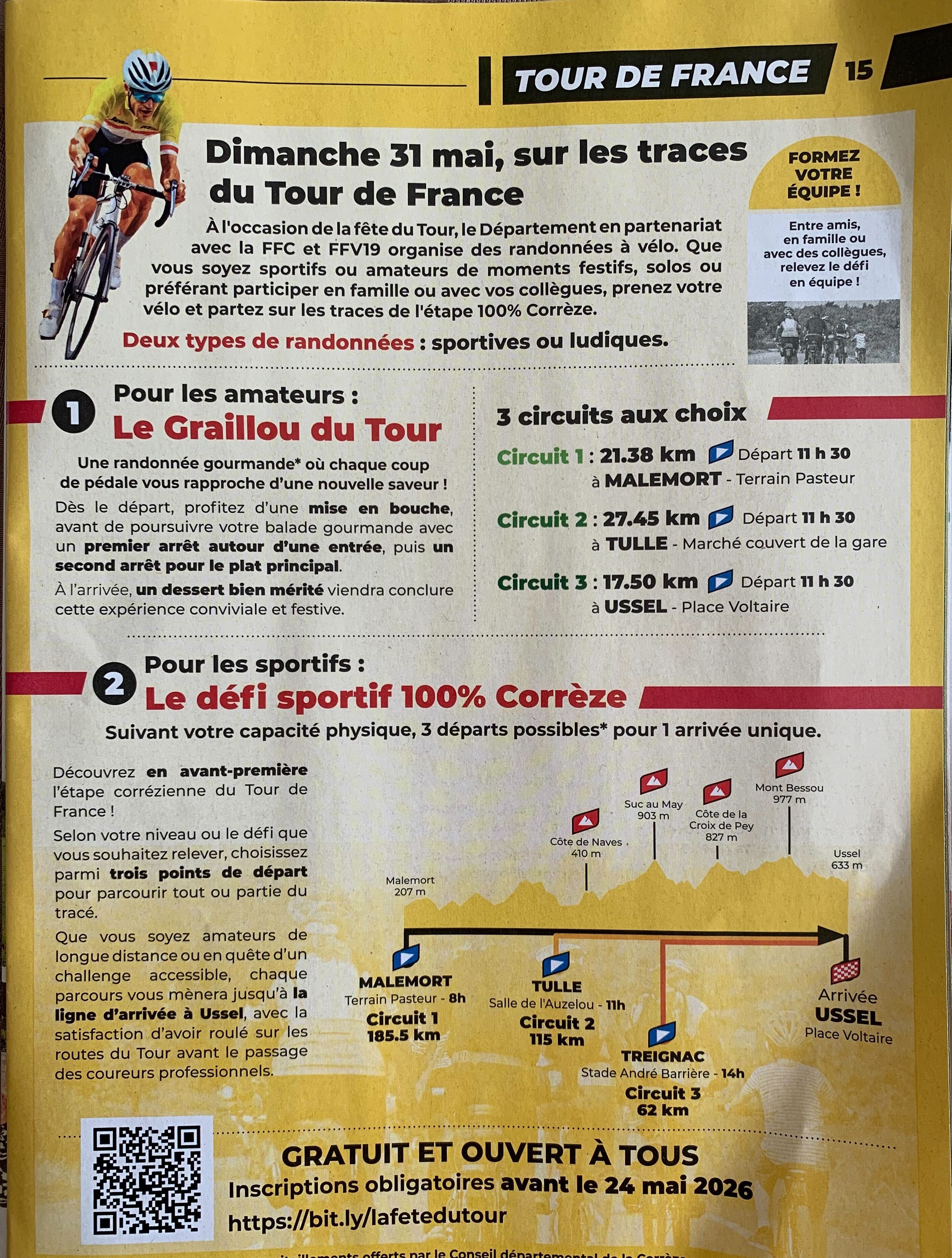 Le défi sportif 100% Corrèze — visuel événement