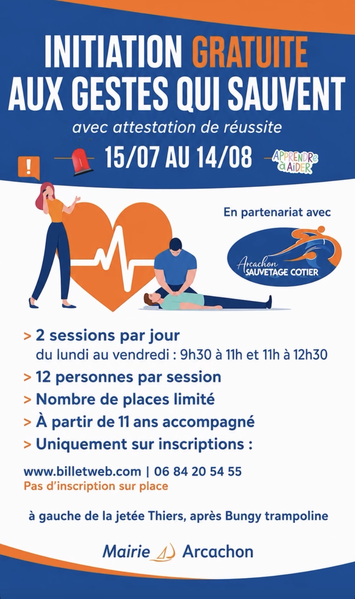 Initiation aux gestes qui sauvent — visuel événement