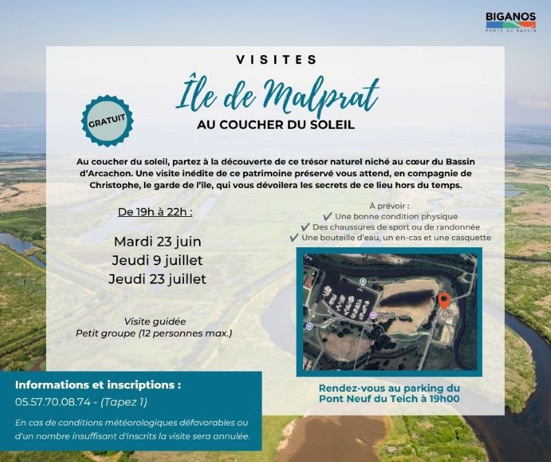 Visite de l'île de Malprat