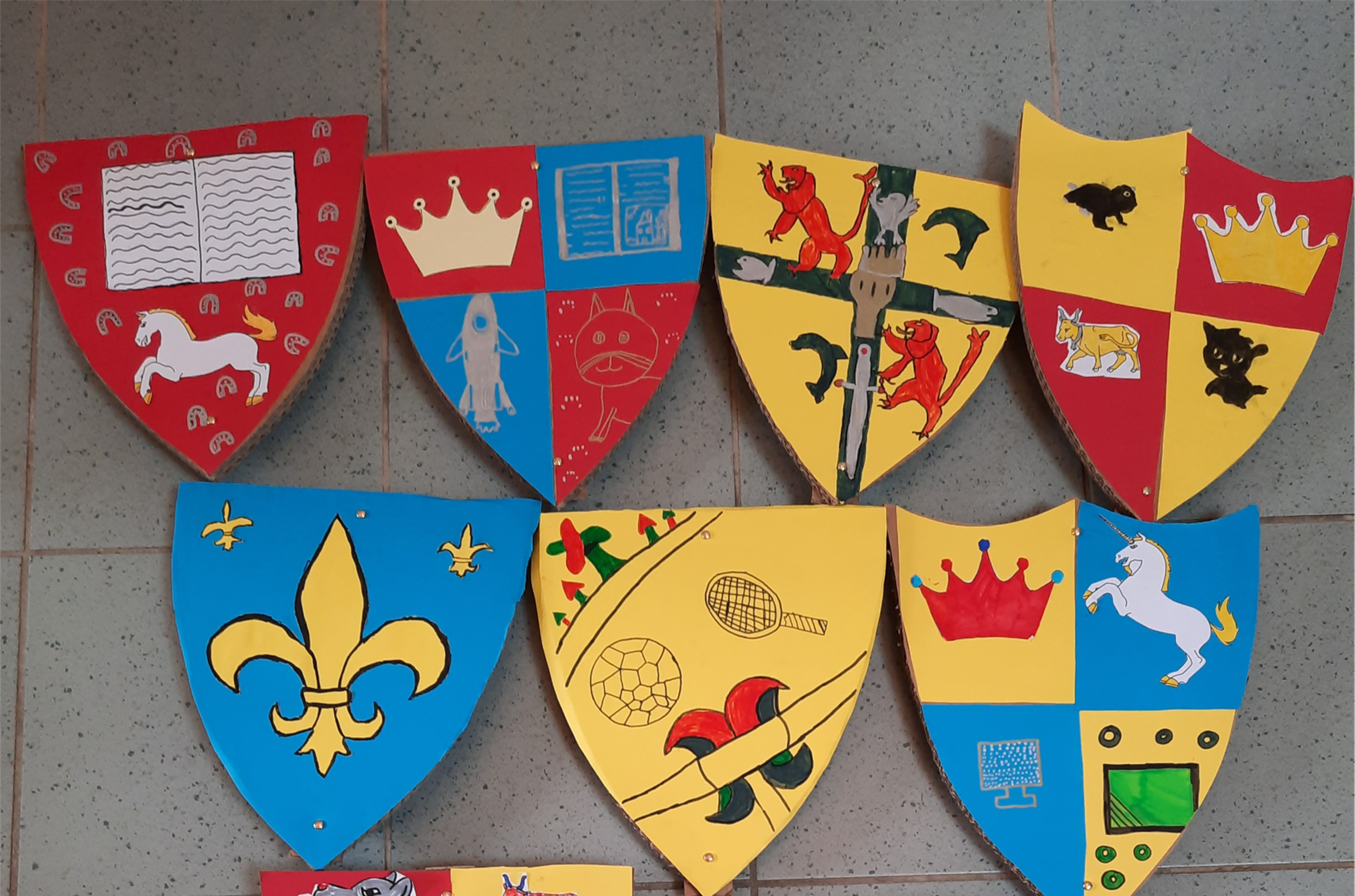 Atelier blasons, au Château de Morlanne