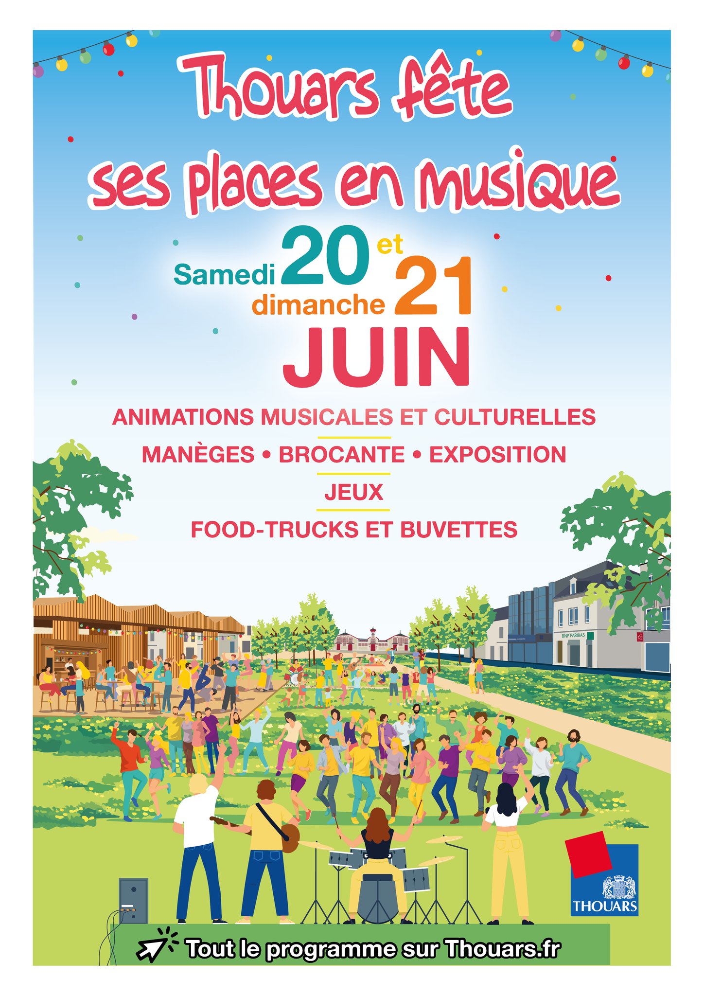 Inauguration des places Flandres Dunkerque et Lavault à Thouars