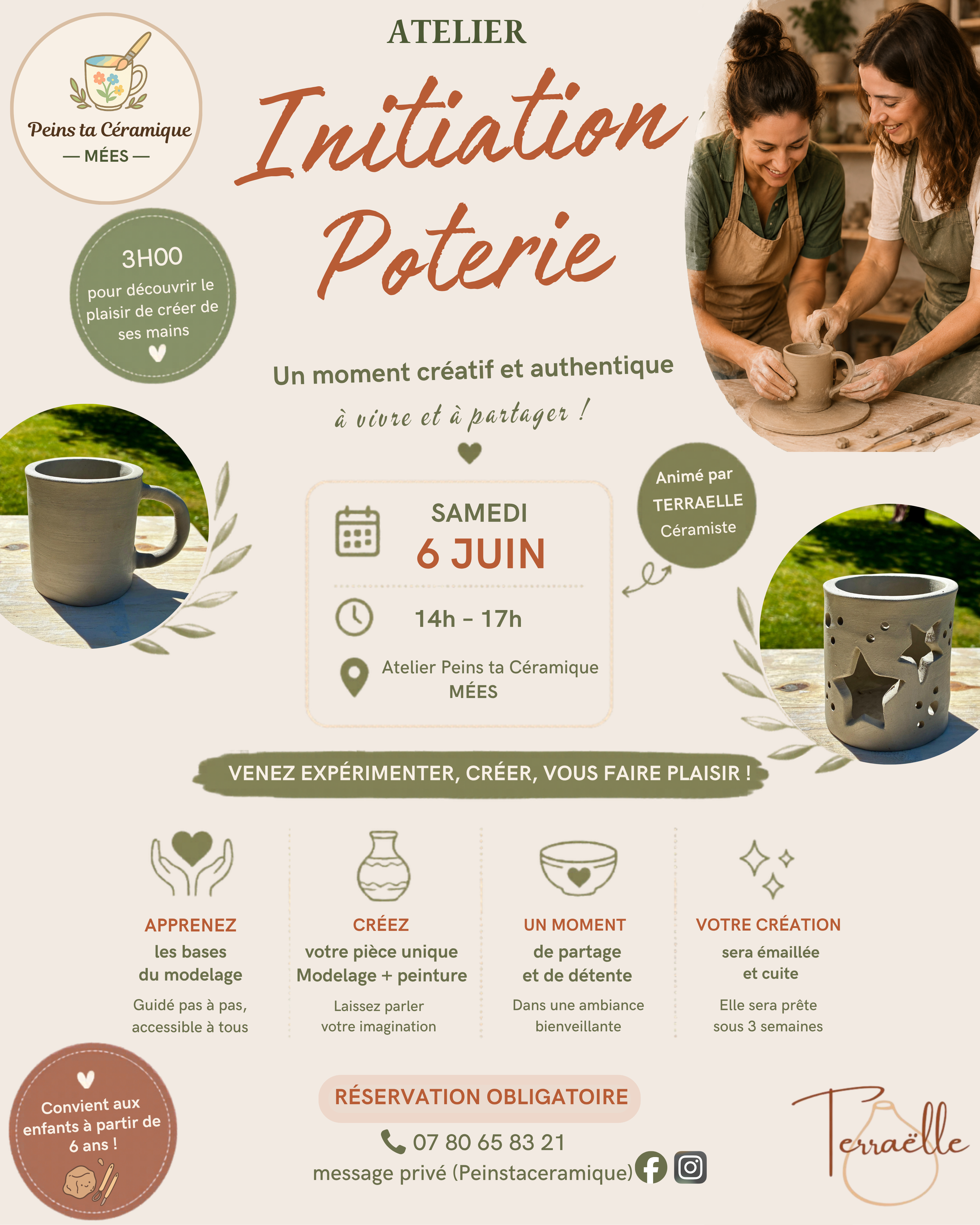Initiation poterie — visuel événement