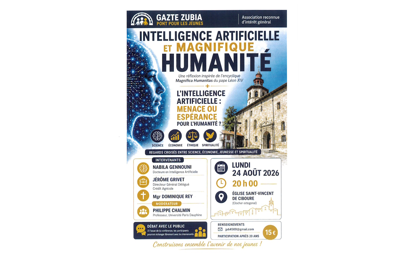 Conférence: Intelligence artificielle et magnifique humanité.