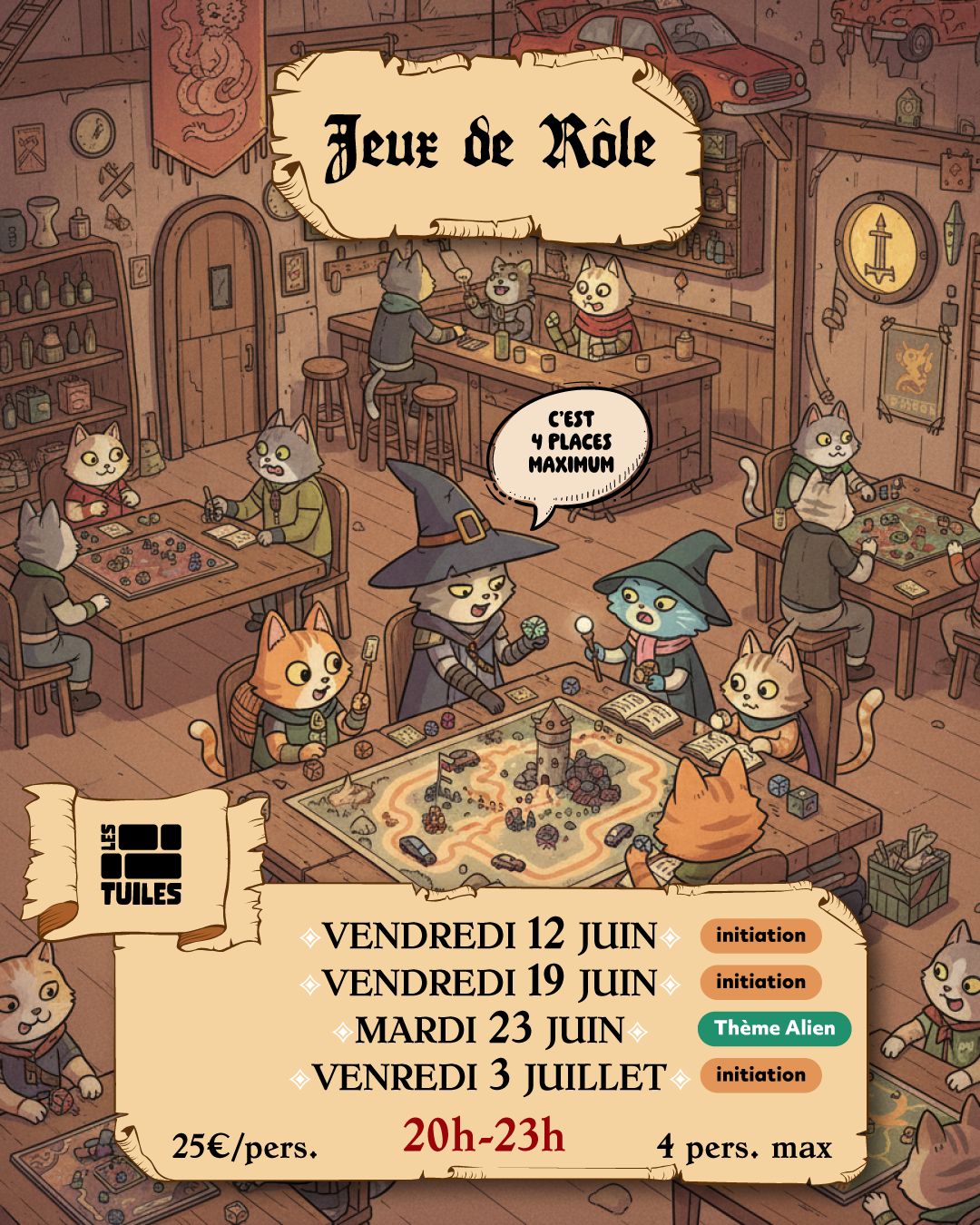 Initiation JDR (jeu de rôle) — visuel événement