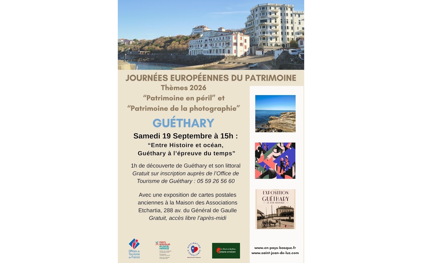 Journées Européennes du Patrimoine : Entre histoire et océan, Guéthary à l'épreuve du temps