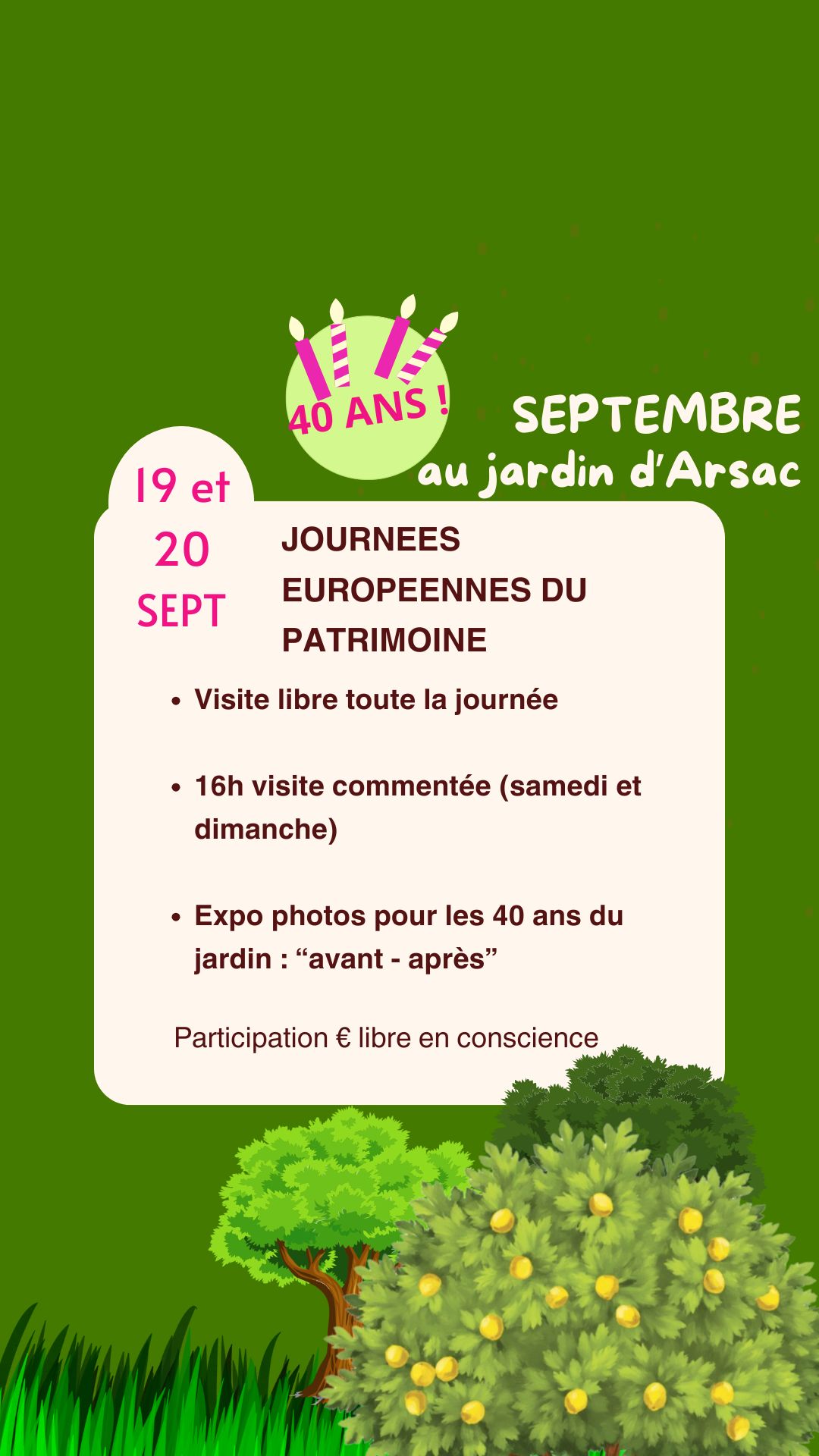 Journées Européennes du Patrimoine Jardin d'Arsac, Saint-Fréjoux