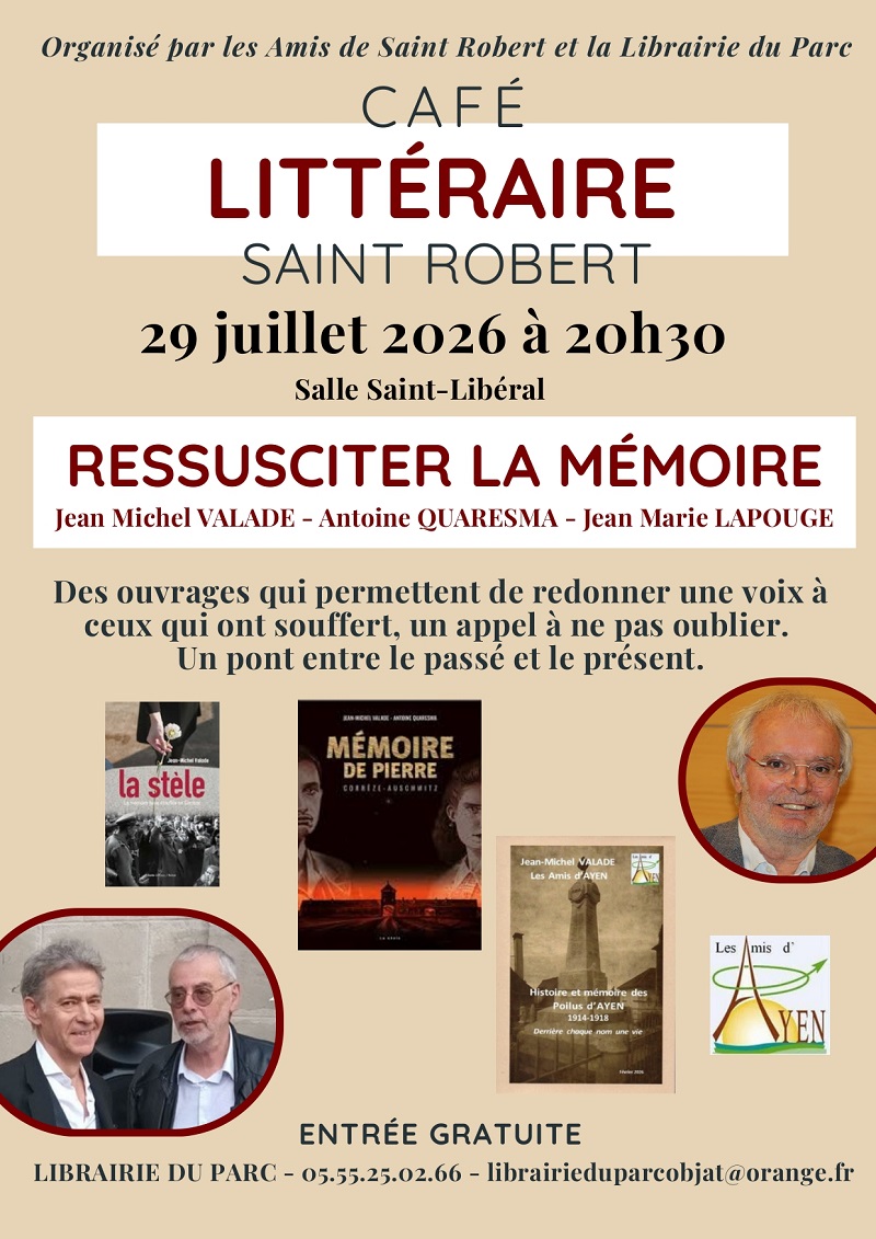 Café littéraire Ressusciter la mémoire