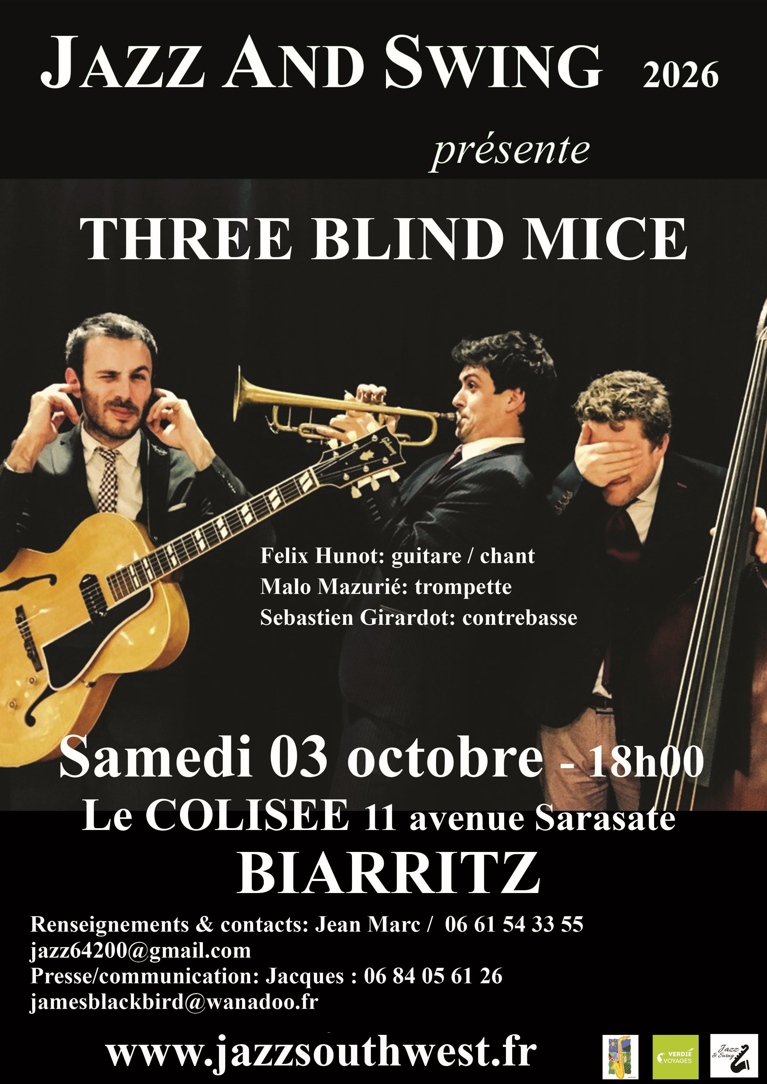 Three blond mice