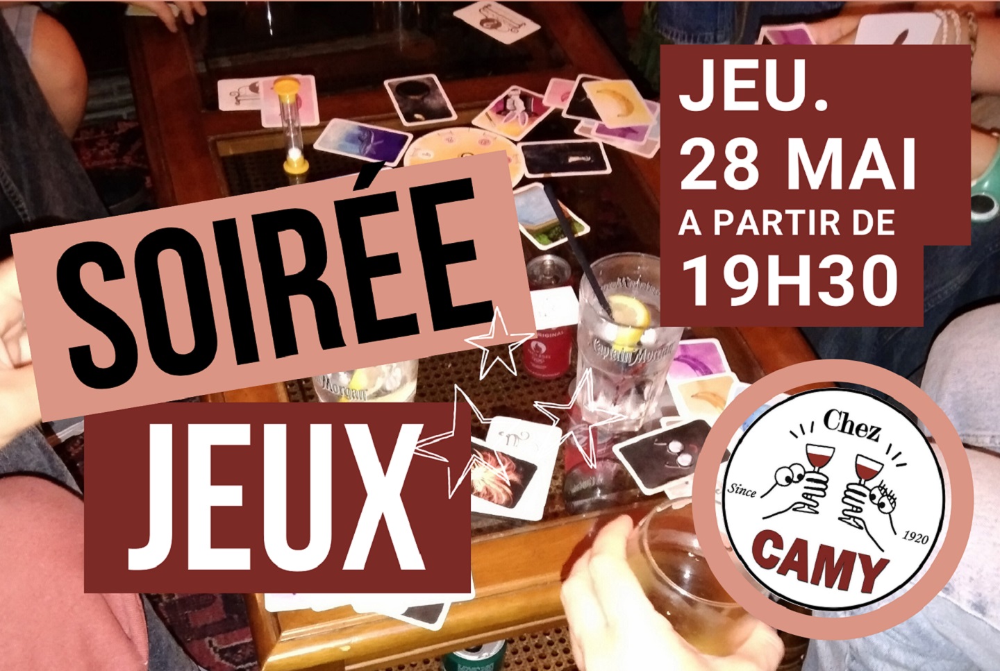 Soirée Jeux Chez Camy — visuel événement