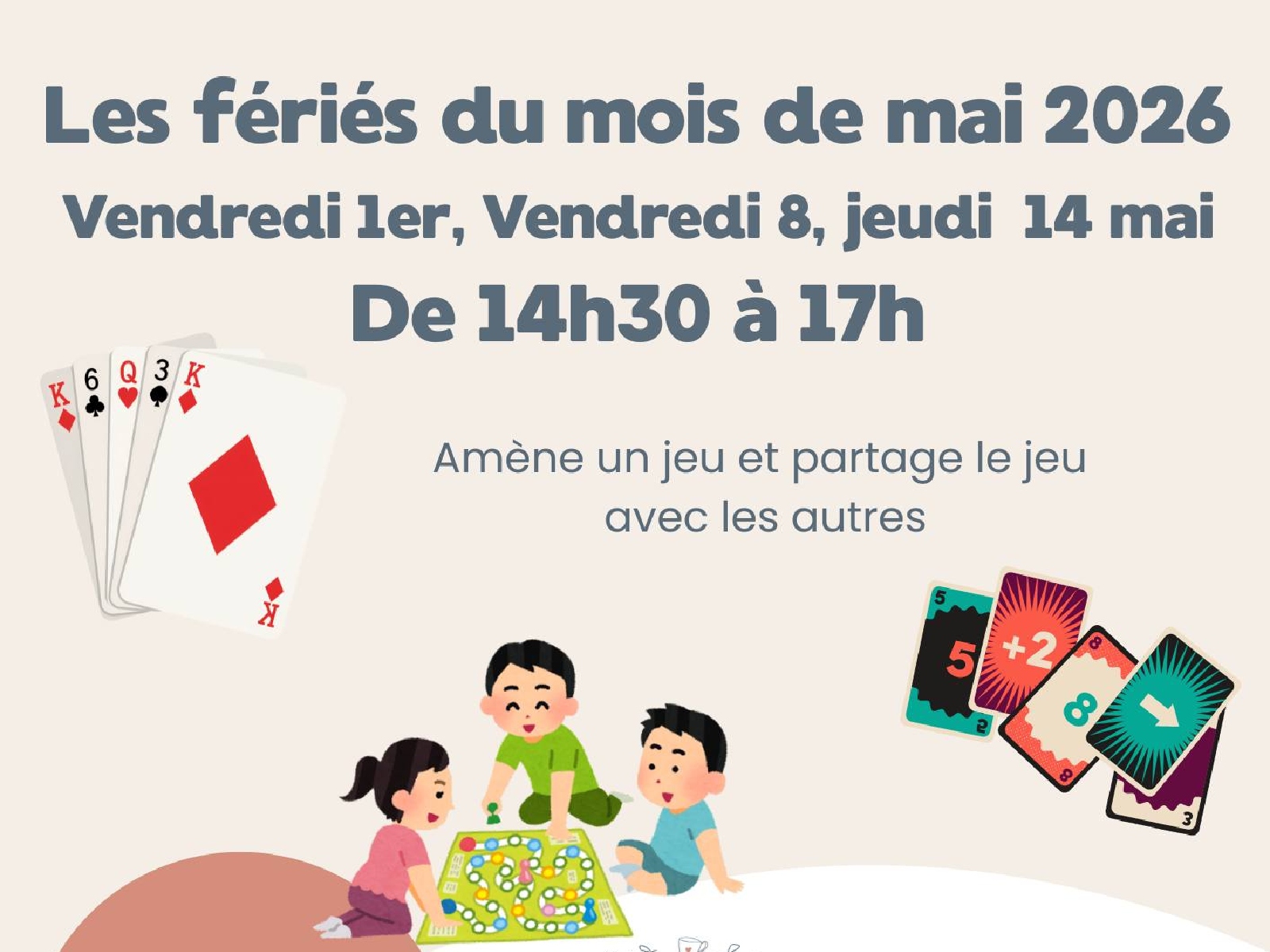 Après-midis jeux de société — visuel événement