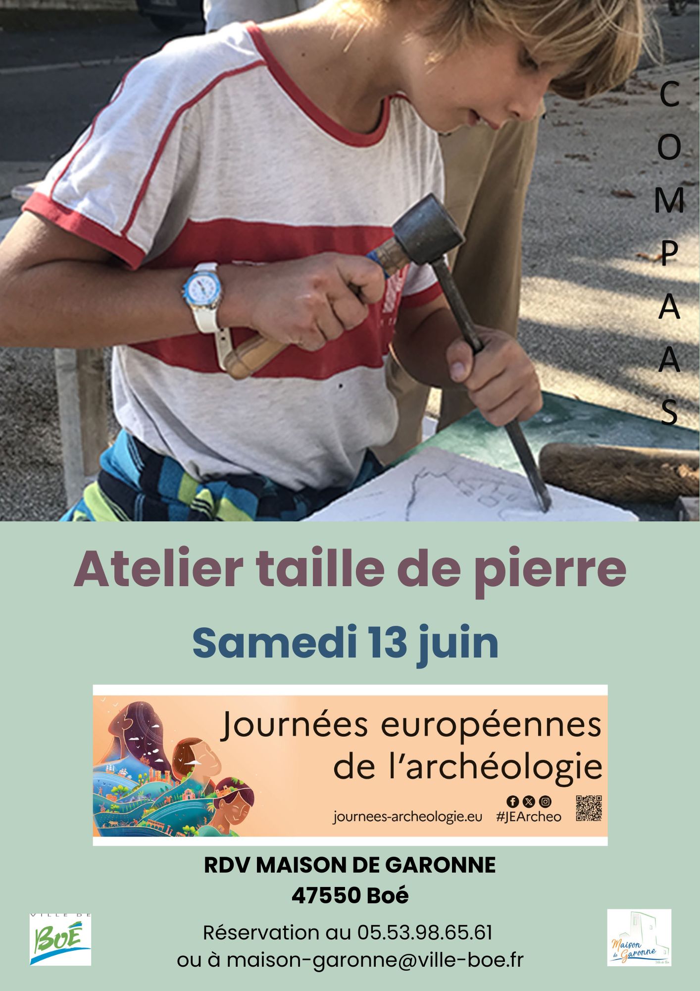 Atelier taille de pierre - Journées Européennes de l’Archéologie — visuel événement