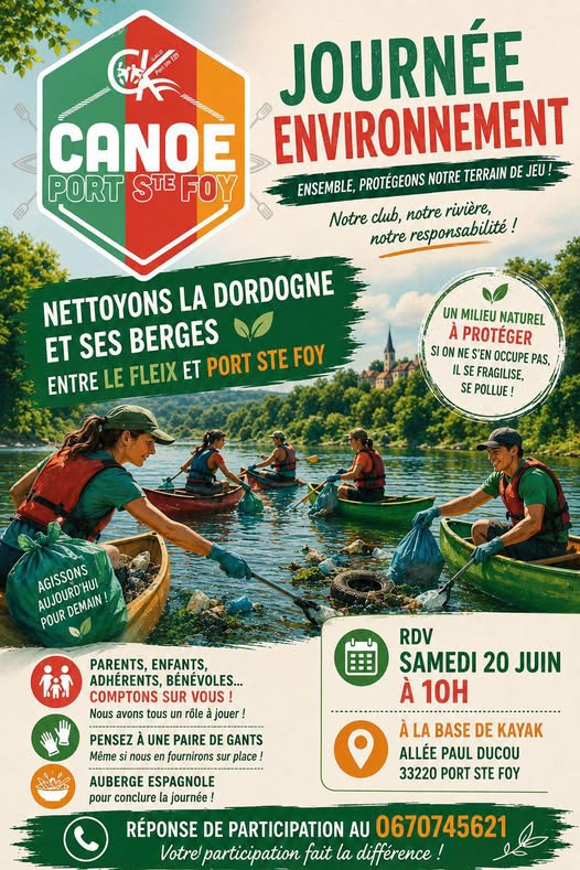 Journée environnementale par le Club de canoë-kayak de Port-Sainte-Foy, Port-Sainte-Foy-et-Ponchapt - photo 2