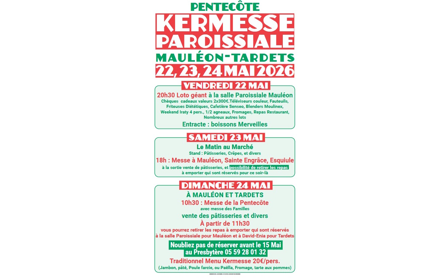 Kermesse paroissiale : loto géant — visuel événement
