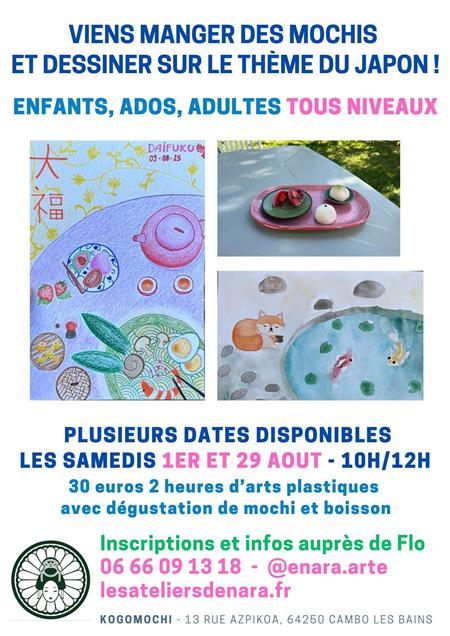 Viens manger des mochis et dessiner sur le thème du Japon ! Viens manger des mochis et dessiner sur le thème du Japon !