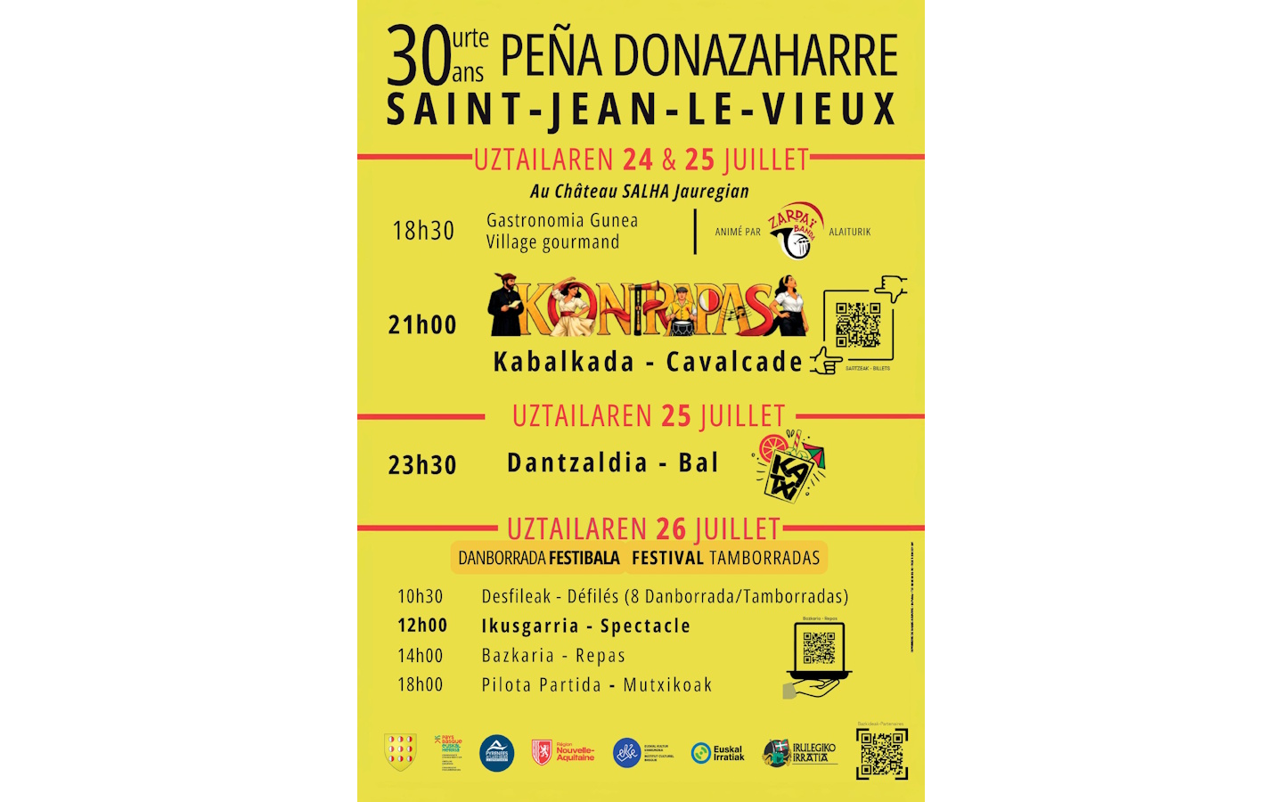 30 ans de la peña Donazaharre : Kontrapas-cavalcade