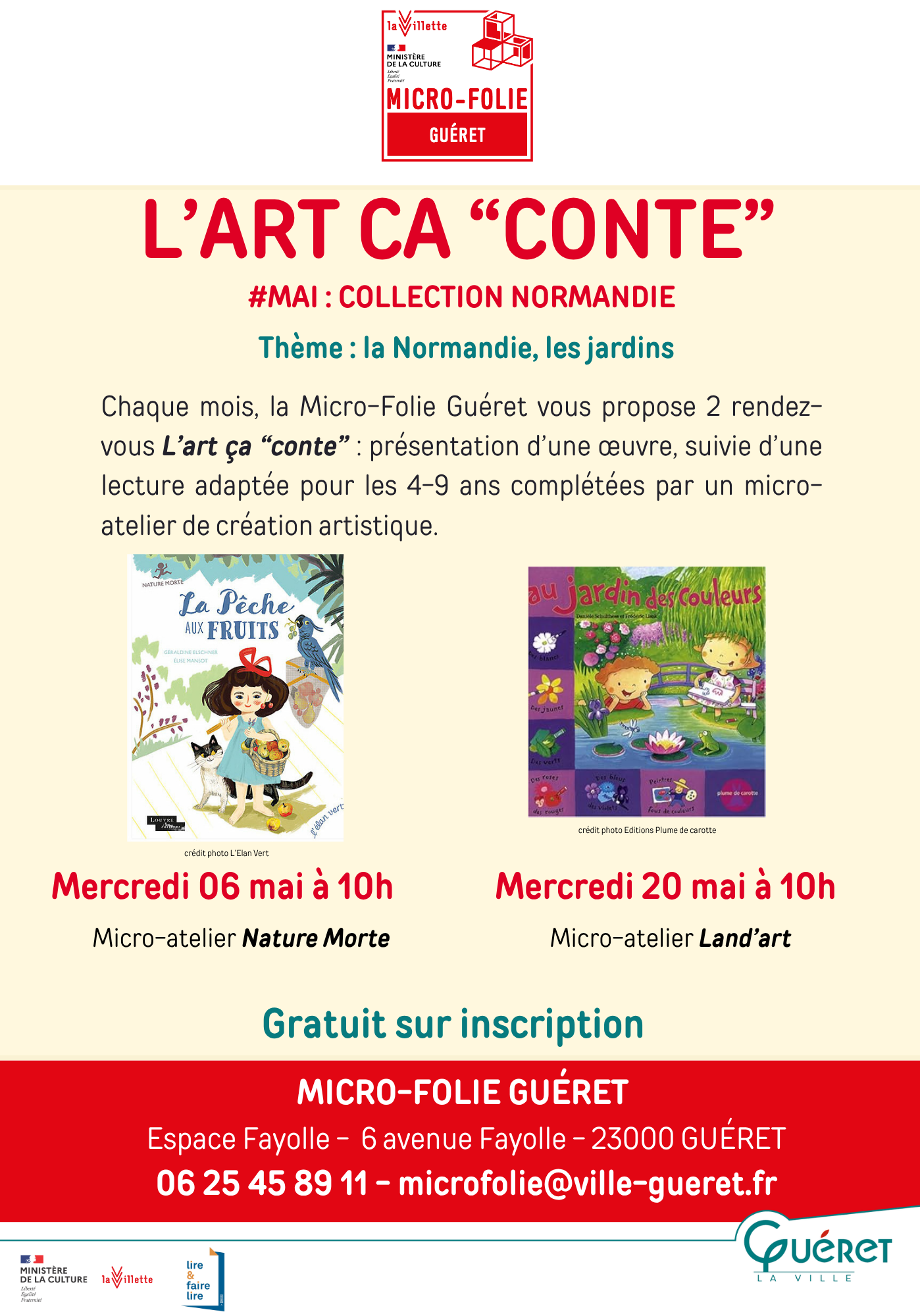 L'art ça conte - Au jardin des couleurs et micro-atelier Land'art — visuel événement