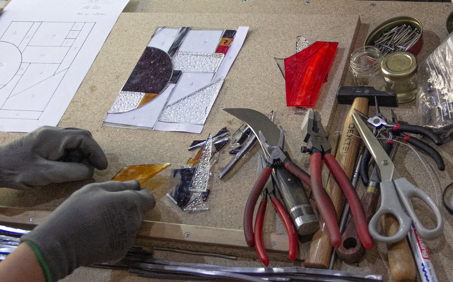Stage vitrail avec l'atelier SandnerGlass