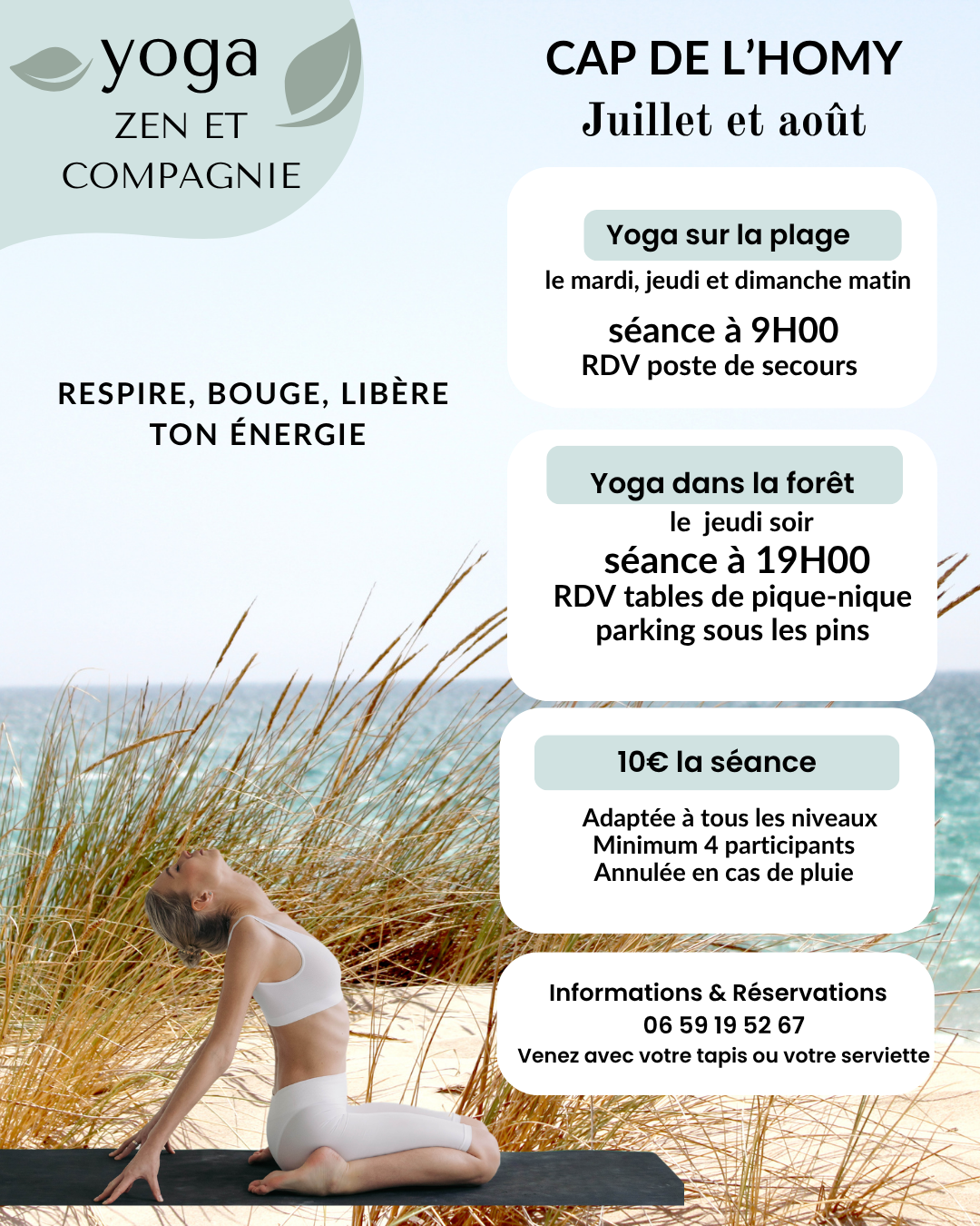 Yoga sur la plage