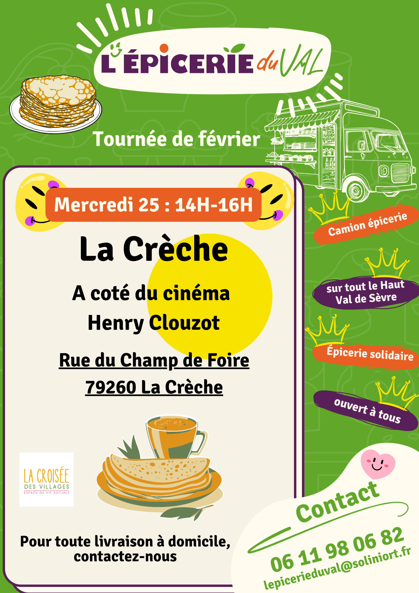 Epicerie du Val : tournée de février La crèche