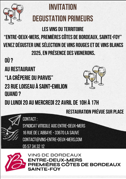 Invitation Dégustation Primeurs