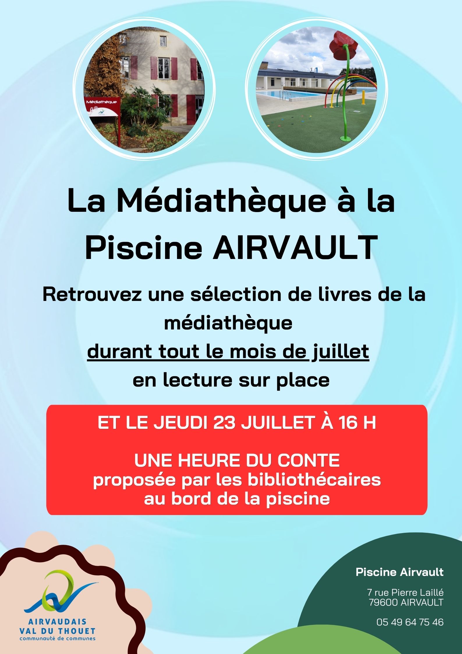 Heure du conte à la piscine