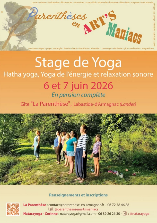 Stage : Hatha yoga, Yoga de l'énergie et relaxation sonore — visuel événement