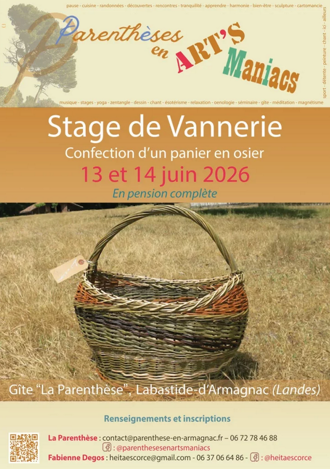 Stage vannerie — visuel événement