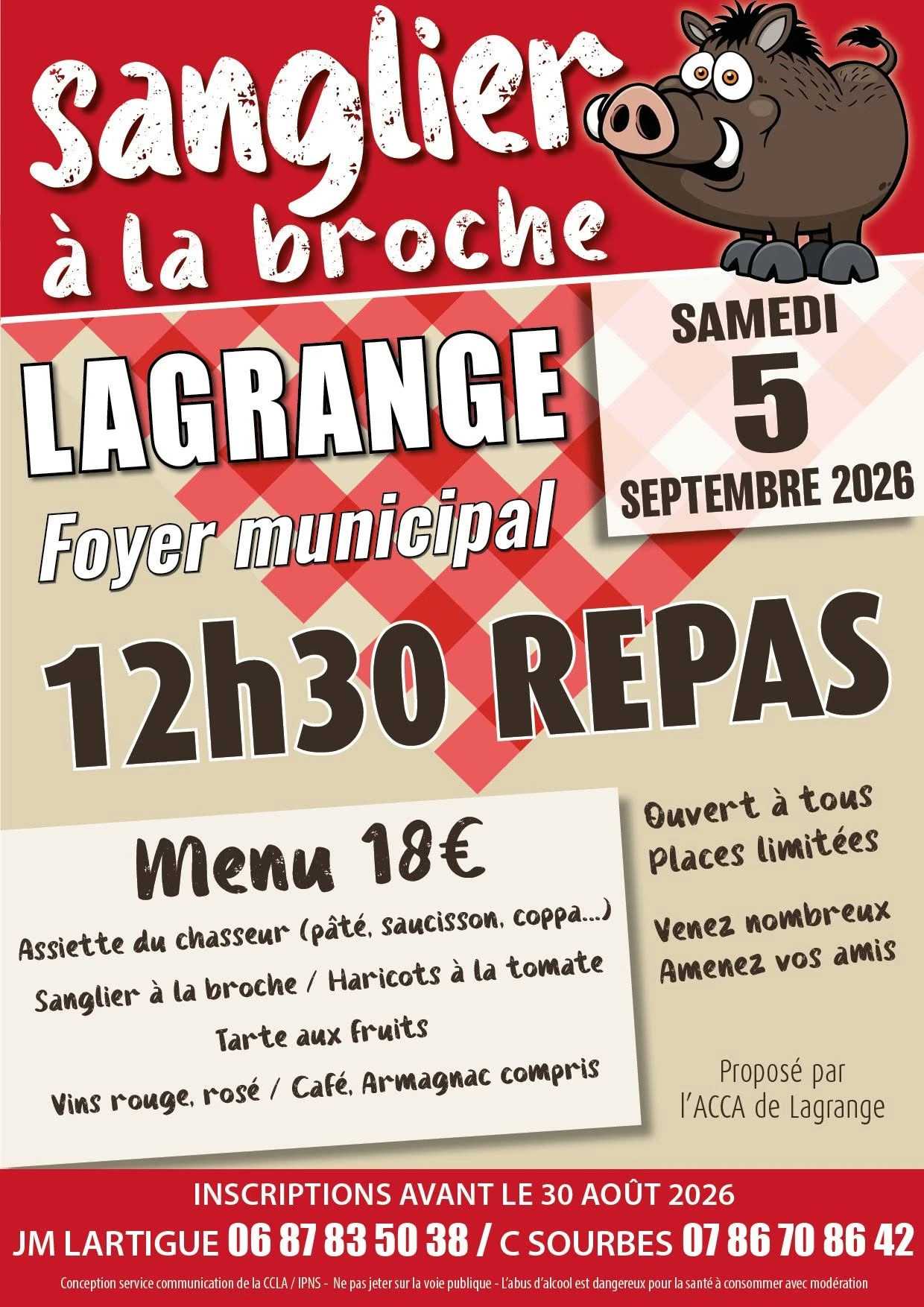 Sanglier à la broche à Lagrange — le 5 septembre 2026