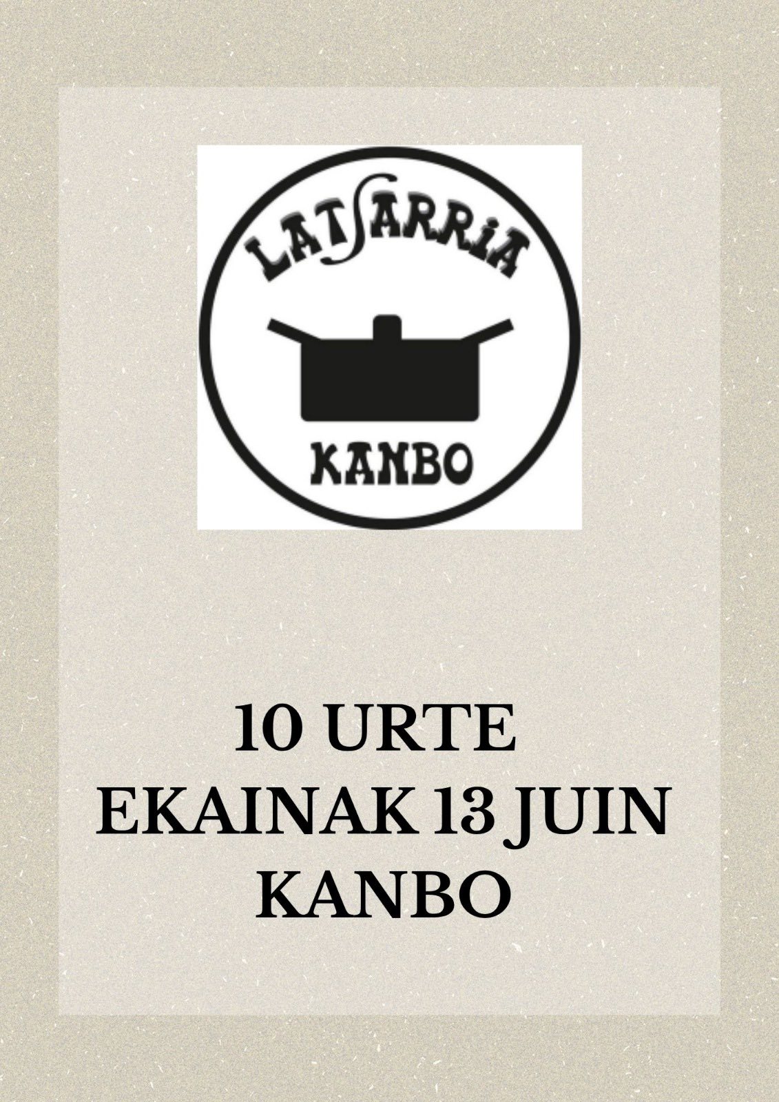 Latsarria Kanbo 10 urte — visuel événement