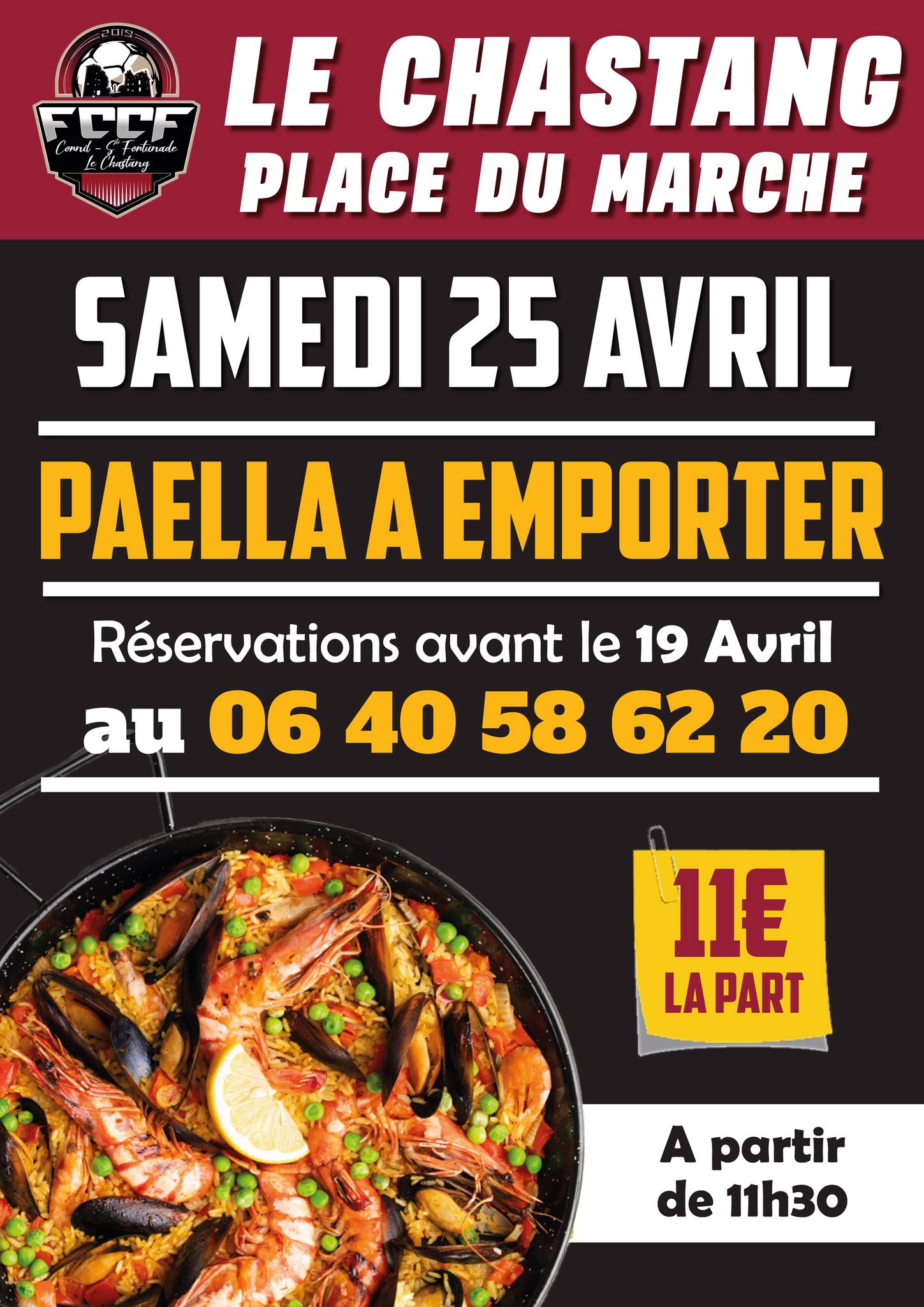 Paella à emporter — visuel événement
