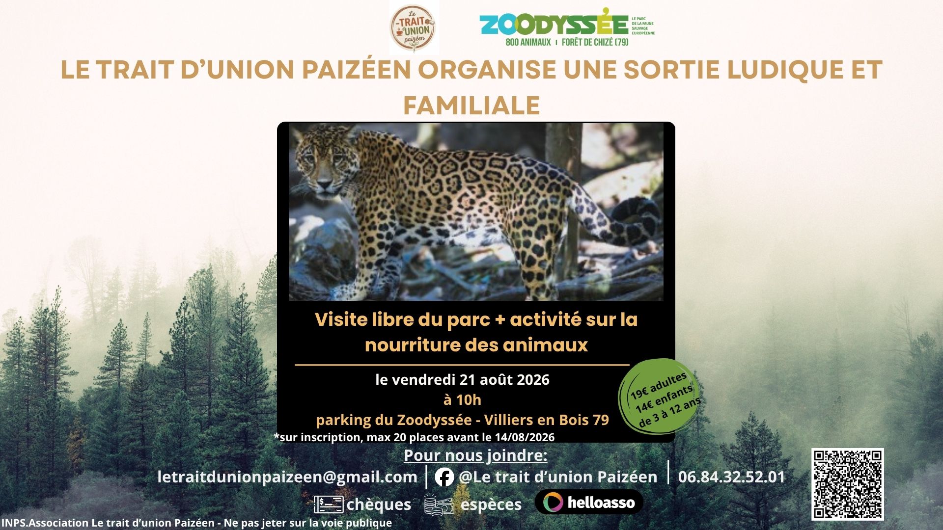 Sortie Zoodyssée avec activité sur la nourriture