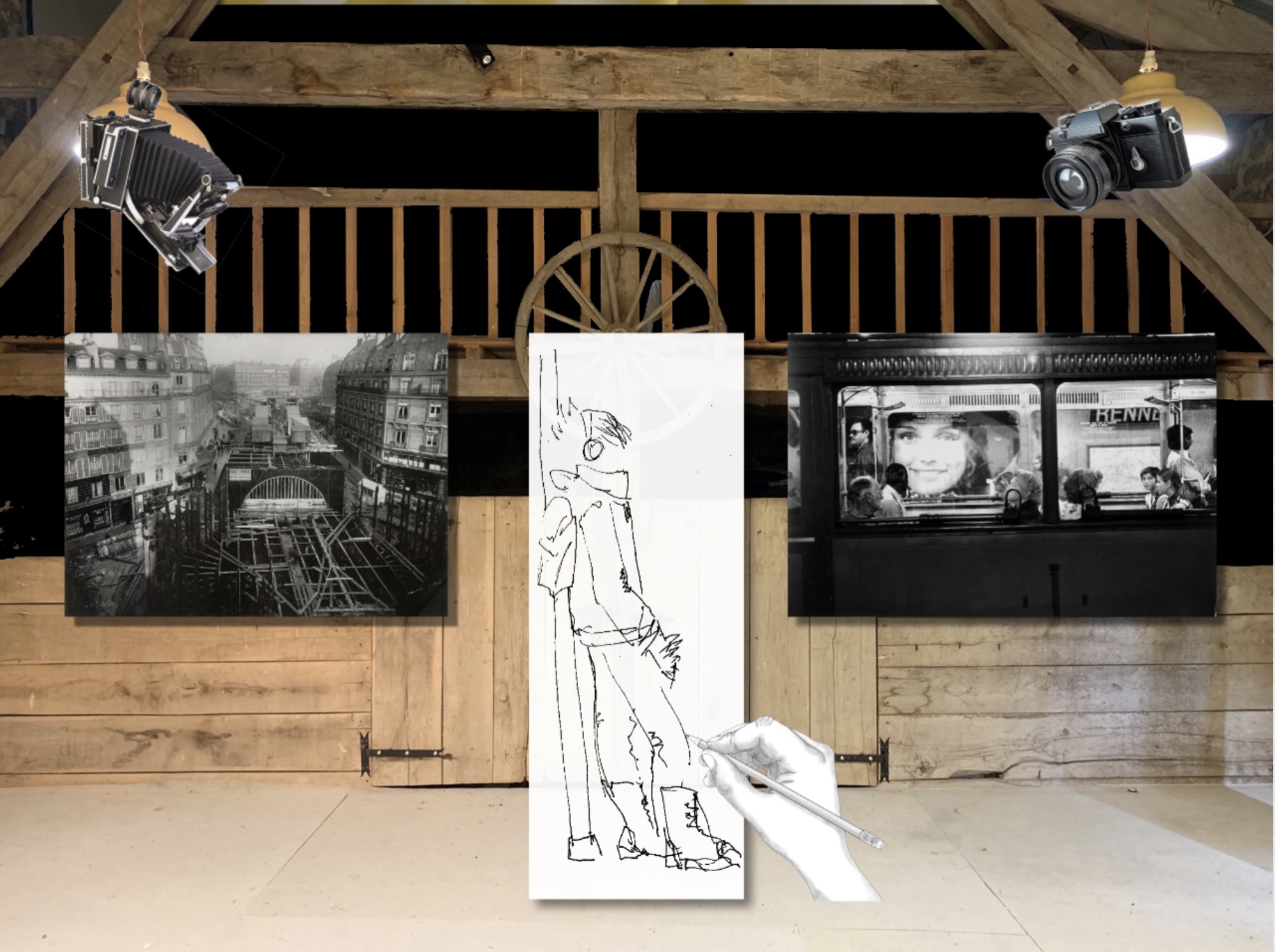 Photos et croquis : "le Métro arrive à Planechaud"