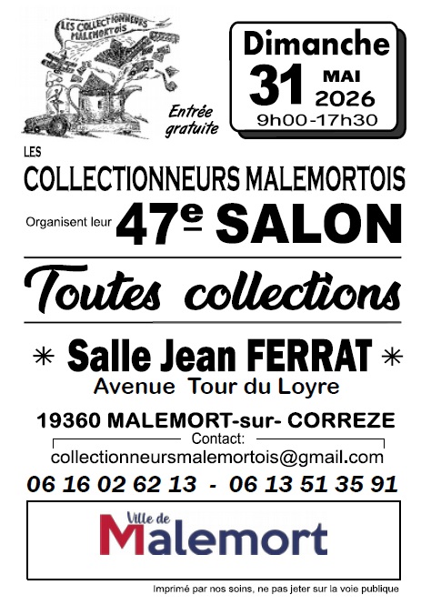 47ème Salon des Collectionneurs Malemortois — visuel événement