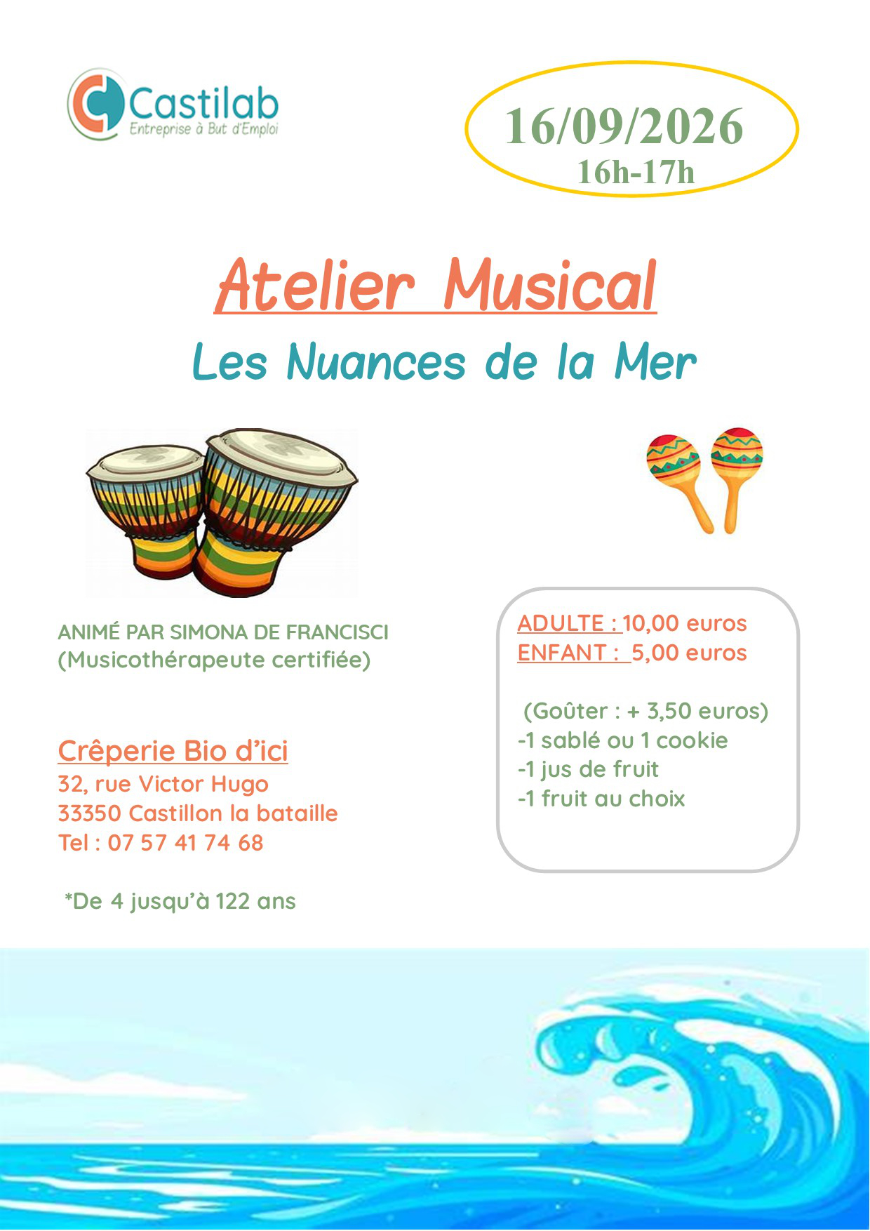 Atelier musical "Les nuances de la mer"