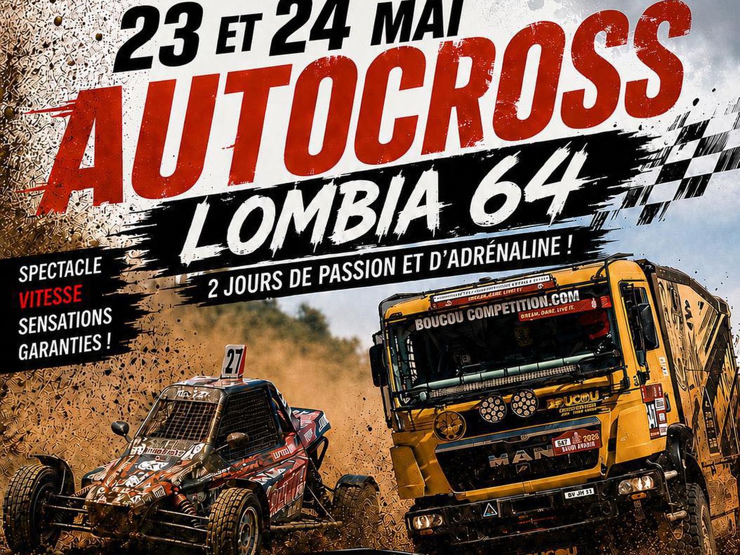 Course auto cross — visuel événement