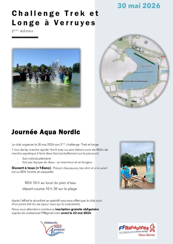 Journée Aqua Nordic : 2ème challenge Trek et longe — visuel événement