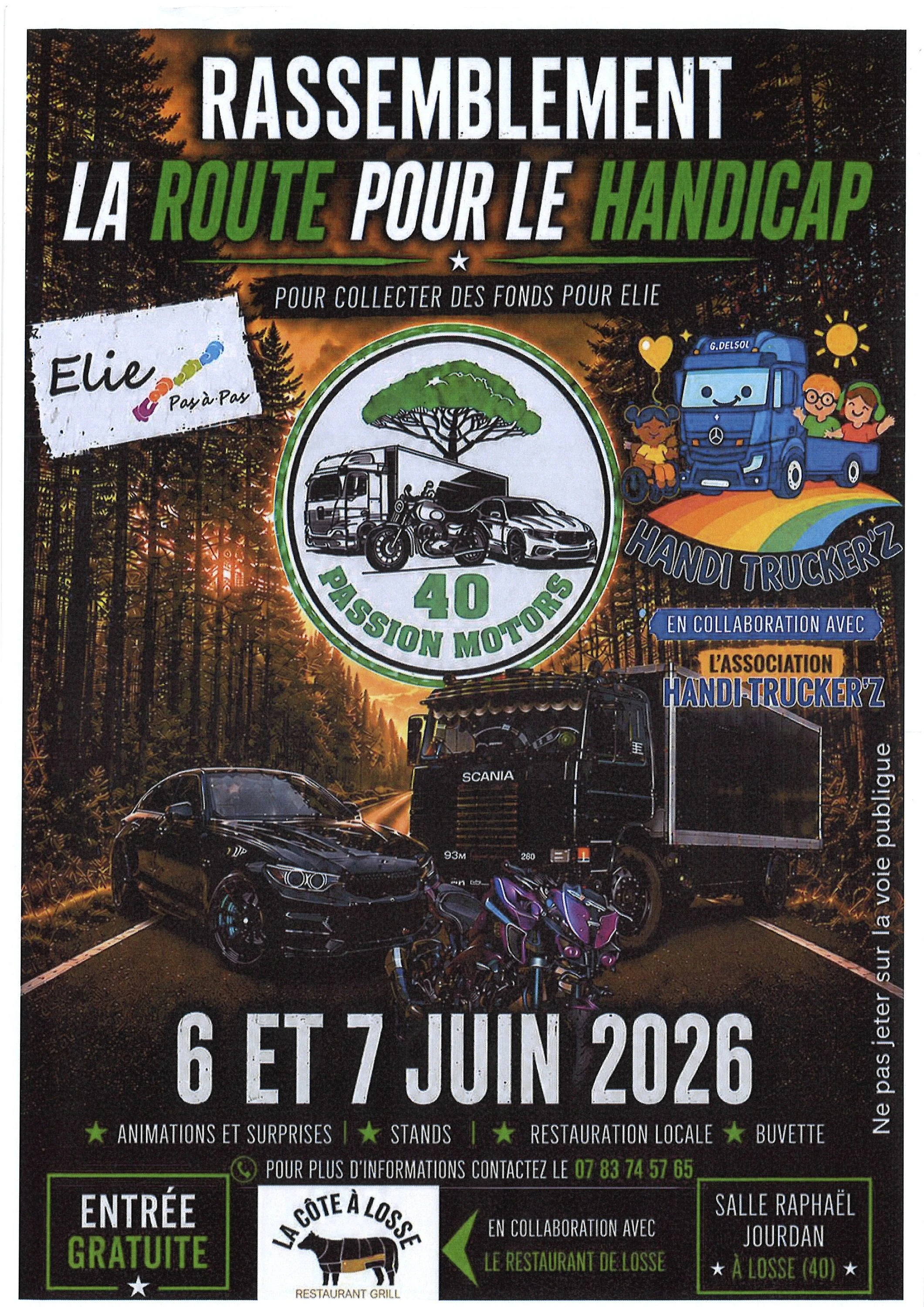 Rassemblement : La route pour le handicap