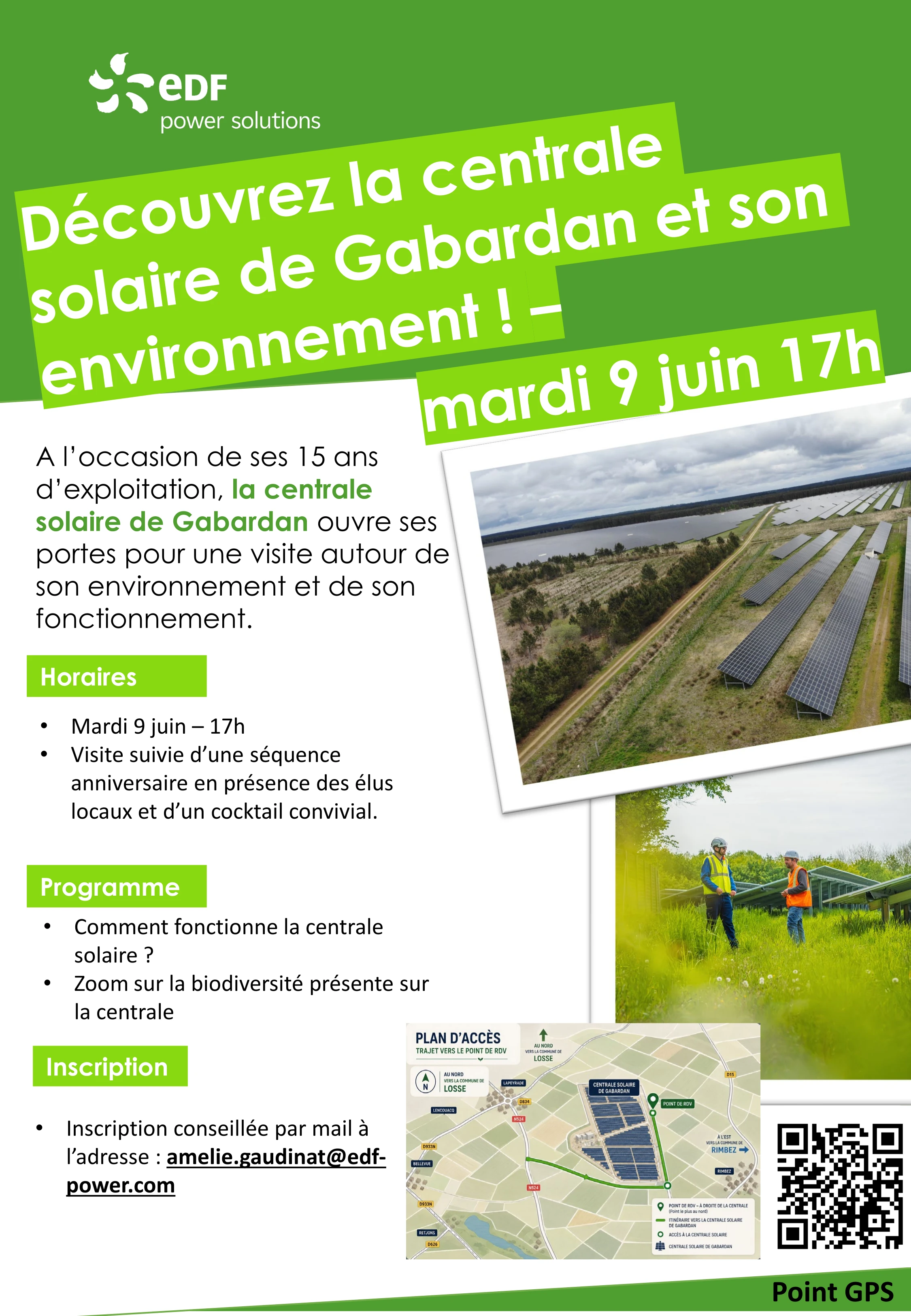 Découvrez la centrale solaire du Gabardan — visuel événement