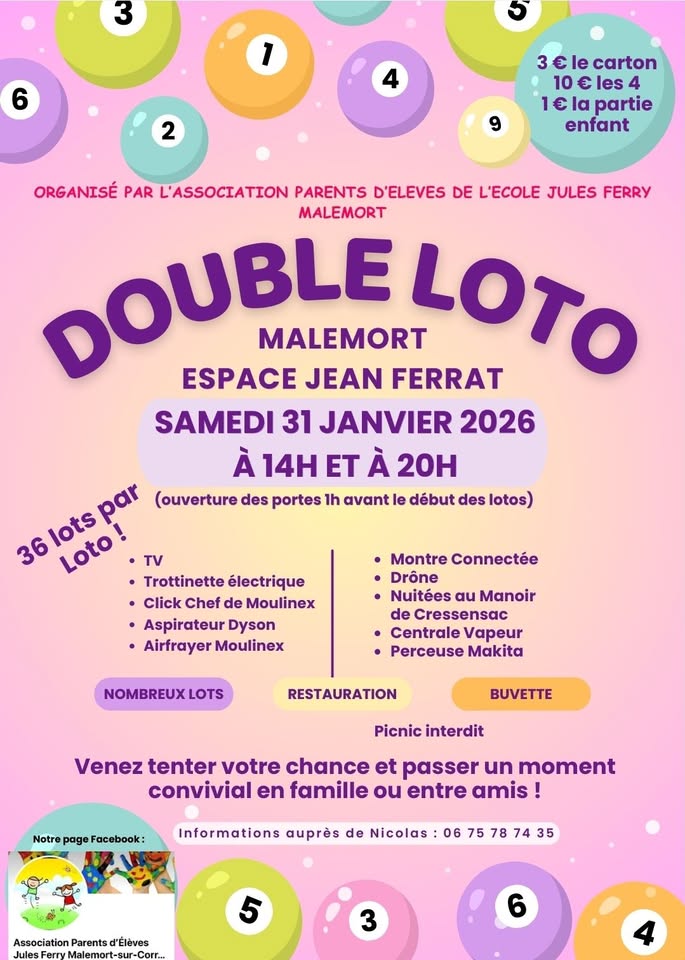 Double loto de l'APE Jules Ferry