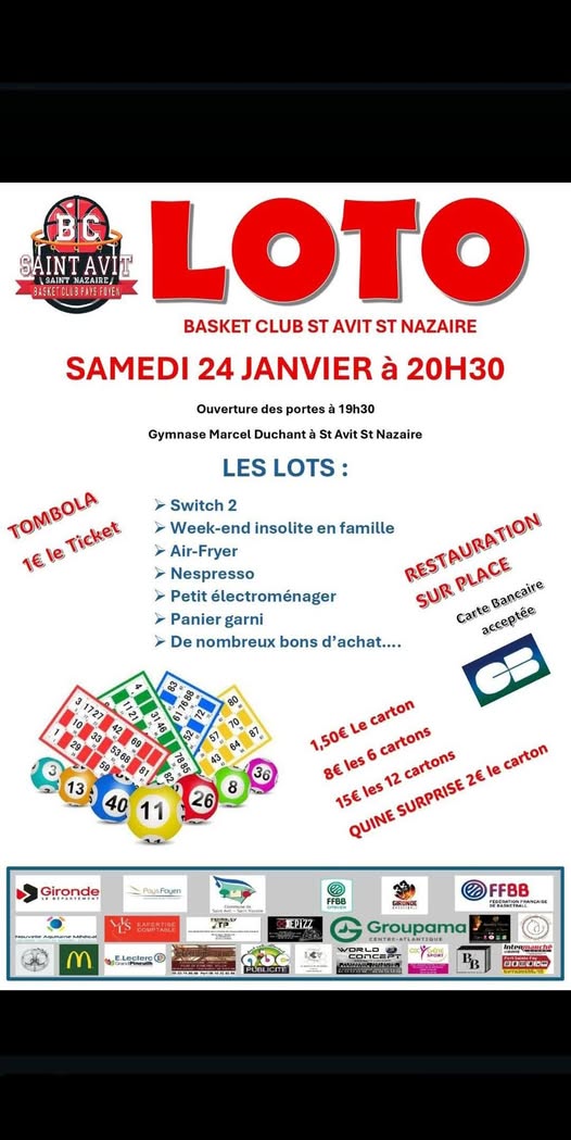 Loto du Basket Club de Saint-Avit-Saint-Nazaire, Saint-Avit-Saint-Nazaire