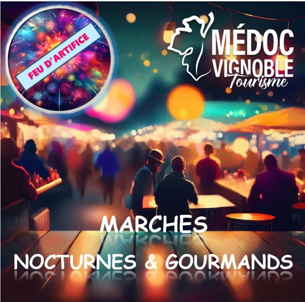 Marché nocturne et gourmand, et feu d'artifices à Gaillan-Médoc — visuel événement