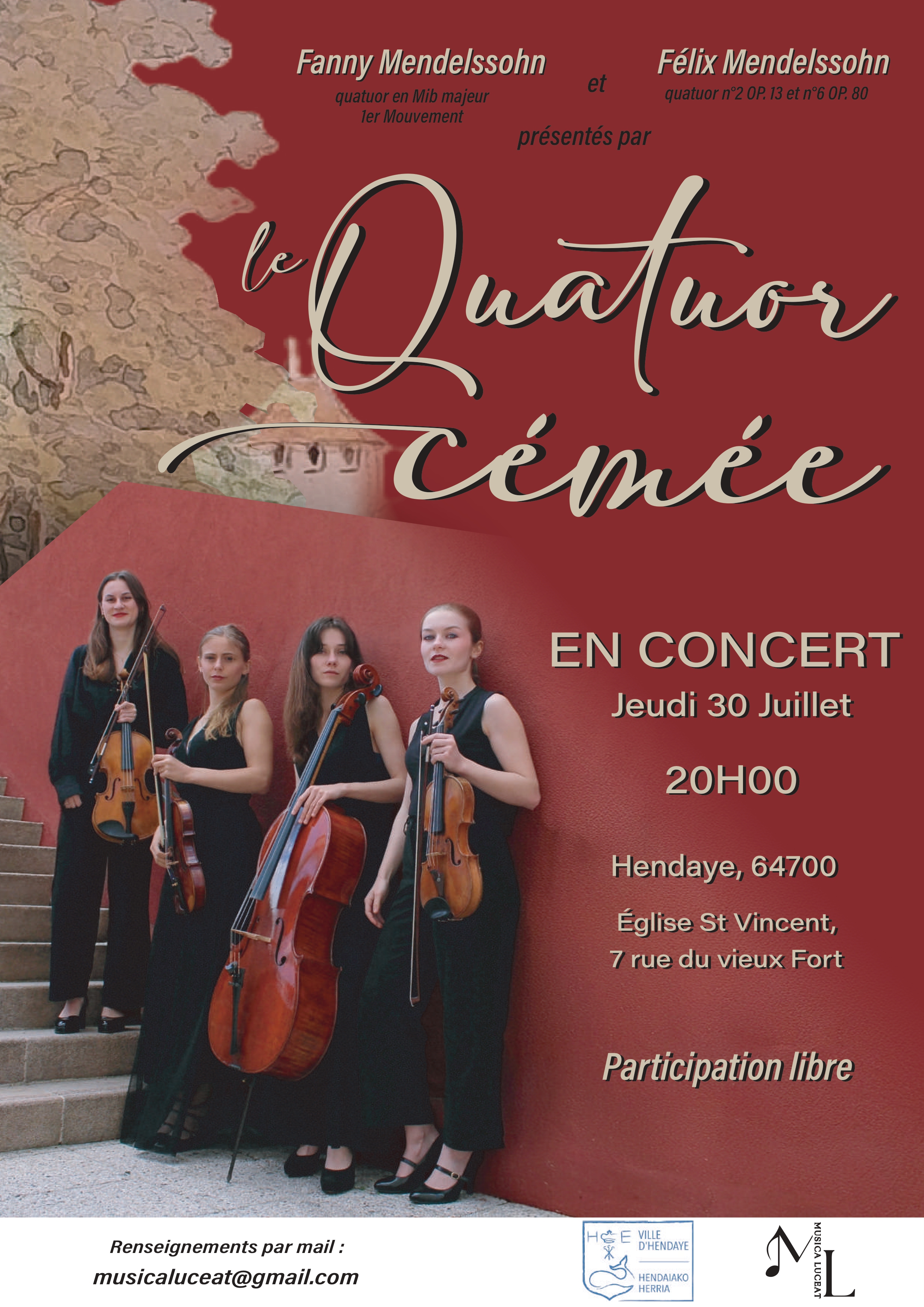 Concert - Le Quatuor cémée — visuel événement