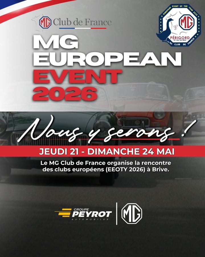 Rencontre MG car club — visuel événement